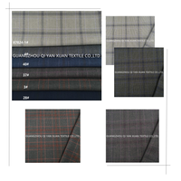 Nouveau fournisseur de tissu de manteau de costume à carreaux italiens en mélange de polyester et d'élasthanne pour hommes