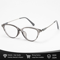 Lunettes de lecture pour femmes en métal, style œil de chat, ultra légères 10g, TR90, anti-lumière bleue, UV400, OEM