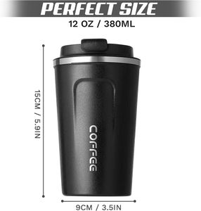 แก้วกาแฟสแตนเลสสองชั้นเก็บความร้อน ป้องกันการรั่วซึม ปราศจากสาร BPA พร้อมโลโก้สั่งทำ - Product Image 2