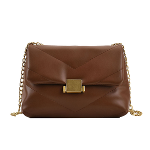 2025 Luxury Women's PU Leather <b>Handbags</b> Waterproof Shoulder Bags <b>Chains</b> Stone Pattern Decoration Zipper Wholesale for Ladies - Product Image 4