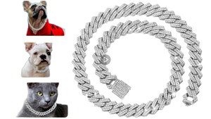 Joyería de diamantes de imitación de aleación de Zinc, hebilla de diseño cubano para caminar al aire libre, <span class=keywords><strong>Collar</strong></span> de cadena de Metal para perros grandes de 7 a 30 pulgadas - Product Image 6