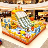 Nouveau design de trampoline gonflable de dessin animé pour parc d'attractions, aire de jeux rebondissante à louer
