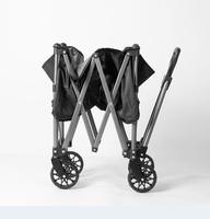 Chariot de camping pliable pour l'extérieur, chariot de plage pliable, chariot utilitaire à main avec quatre roues