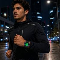 Jam Tangan Olahraga Digital NT-588F untuk Pria - Mewah dan Modis, Casing Plastik 36MM, Multifungsi, Kronograf, Layar LED, Alarm, Bercahaya