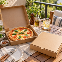 Boîte à pizza carrée rigide en carton ondulé, entièrement blanche, écologique, surface vierge, impression et gaufrage personnalisés possibles