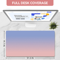 Grand tapis de bureau gaming 800 x 500 mm, imperméable, en tissu lisse, antidérapant, avec base en caoutchouc, pour ordinateur portable et souris, prêt à être expédié