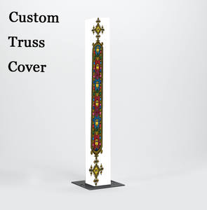 Couverture de botte de Spandex de conception de croix éthiopienne imprimée faite sur commande pour le décor de mariage - Product Image 4