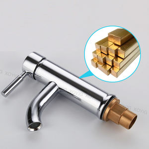 ก๊อกน้ำอ่างล้างหน้าทองเหลือง59ชิ้นแบบวงกลมที่จับเดี่ยวห้องน้ำร้อนและเย็นระเบียงก๊อกน้ำในหอพัก - Product Image 3