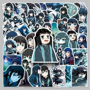 50 autocollants imperméables pour boissons, personnages d'anime Demon Slayer, <span class=keywords><strong>manga</strong></span> japonais, Shirogane Ichirou, pour ordinateur, thermos, <span class=keywords><strong>tasse</strong></span> - Product Image 1