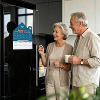 Aimants de réfrigérateur en plastique souple personnalisés, écologiques, tableau d'affichage magnétique avec calendrier, impression UV, promotionnels personnalisés