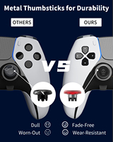 Kit de remplacement de manettes de jeu en métal personnalisées à 2 pièces pour PS5 DualSense Edge, accessoire pour manettes de jeu