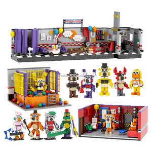 FNAF Freddy Bonnie Chica Foxy Midnight Bear Stage MOC, Sets de Bloques de Construcción, Juguetes Miniatura para Niños, WM6074-WM6173 - Product Image 5