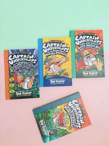 Baru tiba 14 buah/set celana dalam kapten warna penuh halus kertas komik Dav gambar Pilkey buku komik untuk anak-anak - Product Image 4