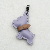 Porte-clés PU coloré sac en cuir pendentif accessoires cuivre matériel résistant à l'usure étui pour écouteurs