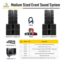 Système de sonorisation Lsolution Actvie 8 pièces 1200W, enceintes Line Array bidirectionnelles K212, 4 pièces 2400W, caisson de basses double 18 pouces KS28 pour concert