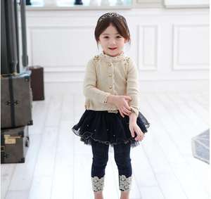 Leggings smockés pour enfants en gros avec cintres en PVC motif crâne - Product Image 2