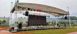 Giàn nhôm cong 0.6-1m giai đoạn Spigot giàn 290*290mm hệ thống tùy chỉnh Giàn nhôm toàn cầu cho các sự kiện ngoài trời - Product Image 2