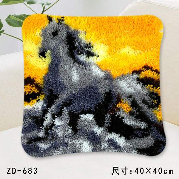 Housse de coussin à crochet de verrouillage pour cheval