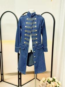 2026 Herbst/Winter Grenzüberschreitender Europäischer und Amerikanischer Neuer ENGLAND-STIL Schnell Trocknender Mittellanger Denim-Look Mantel - Product Image 6