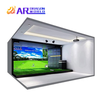 Simulateur de golf d'intérieur à la maison avec système interactif de moniteur de lancement de jeu de projection et de simulateur de football