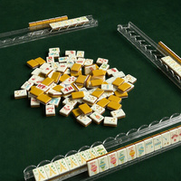 Nouvelle collection 2026 : Jeu de tuiles de Mahjong américain en acrylique gravé et sculpté – Cadeau idéal pour le divertissement et les jeux de société (Mahjong, Échecs, Café à Paris)