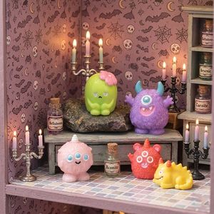 Figurine Cyberpunk <span class=keywords><strong>Mutante</strong></span> Fantaisiste, Miniature en Résine Néon Pastel, Mini Monstre Gommeux pour Bureau, Cadeau Créatif d'Halloween B2B - Product Image 2