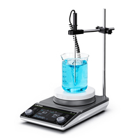 Agitador Magnético Redondo LACHOI MSA-HDE 50-2000 rpm RT-350 ° Controlador LCD RS232 + Programable - para Síntesis Química y Mezcla Farmacéutica