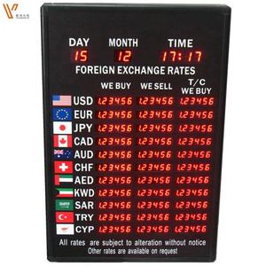 Panneau d'affichage personnalisé à LED sur écran numérique sur le taux de change des devises étrangères Panneau publicitaire numérique indicateur à LED - Product Image 1