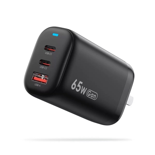 Jiale Foldable 65W GaN Charger with PD3.0 OTP/OVP Protection A+C+C Ports for & Mobile Devices