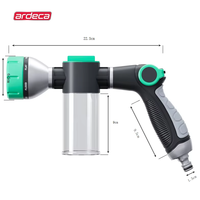 Pistolet à eau en plastique fertilisant Manuel 8 fonctions Arroseur à mousse Dilution automatique Capacité de 100 ml Motifs de pulvérisation variables
