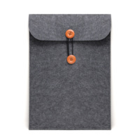 Housse d'ordinateur portable en feutre personnalisable pour le bureau, l'école, imperméable, antichoc, organiseur de documents
