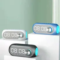 Radio Jam Alarm FM untuk Speaker 5.0 Subwoofer Portabel Caixa De Som Kotak Suara Musik Nirkabel Mini Woofer Bocina Plastik