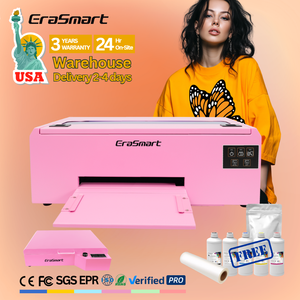 Erasmart Suministro directo de fábrica al por mayor Impresora DTF A4 de 30cm con tinta DTF con polvo con película DTF PET para pequeñas empresas - Product Image 1
