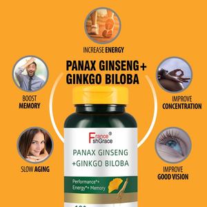 Extractos de Plantas de Panax Ginseng + Ginkgo Biloba de Alta Calidad que Apoyan su Sistema Inmunológico, Cápsulas de Panax Ginseng + Ginkgo Biloba - Product Image 2