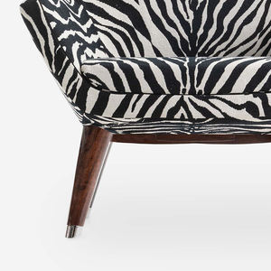 เก้าอี้ผ้าพิมพ์ลายม้าลายหรูหราแบบอิตาลีเก้าอี้พักผ่อนพร้อมเก้าอี้หุ้มเบาะทำด้วยมือสำหรับห้องนอนโรงแรมโรงแรม - Product Image 5