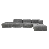 Canapé modulaire sectionnel moderne et durable avec rembourrage en éponge et revêtement en tissu