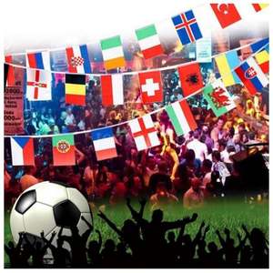 Mini-drapeaux rectangulaires multinationaux en polyester pour la Coupe du Monde de football 2026 en Arabie Saoudite – Guirlande de fanions pas chers pour l'encouragement sportif - Product Image 2