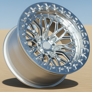 Custom <span class=keywords><strong>16</strong></span> 17 18 19 20 inch zilveren beadlock velgen 8 gaten 8x165.1 8x170 4x4 gesmede offroad velgen voor RAM 2500 3500 F250 F350 - Product Image 1