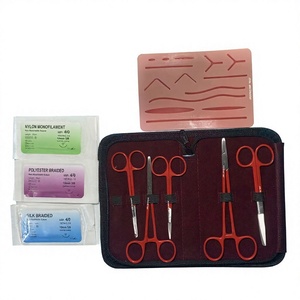 Kit d'entraînement à la suture complet avec coussin de suture à 3 couches, kit de chirurgie mineure, kit de formation chirurgicale pour étudiants en médecine - Product Image 1