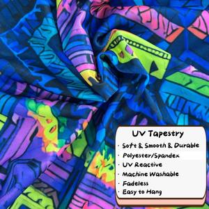 Tapiz UV, Tapiz <span class=keywords><strong>de</strong></span> Pared, Decoración UV, Telones <span class=keywords><strong>de</strong></span> Fondo Psicodélicos, Decoración para Fiestas o Habitaciones - Product Image 3