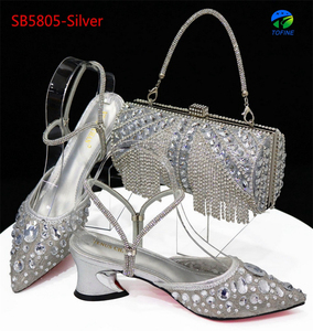 Scarpe Tofine esclusive e borsa tacco basso belle scarpe abbinate <span class=keywords><strong>Chic</strong></span> borsa a catena per la signora - Product Image 3