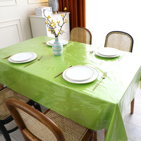 Nappe de protection en plastique transparent rectangulaire 60x120 pouces, imperméable, anti-taches, résistante à l'huile, nettoyable