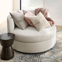 Fauteuil simple rotatif de haute qualité, design nordique, luxe léger, moderne, tissu technique, écologique, pour appartement, hôtel