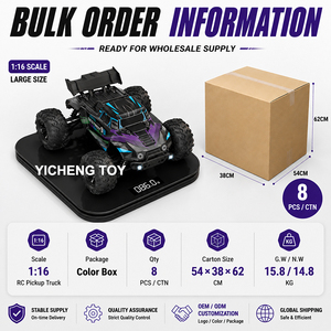 Camioneta Todoterreno RC <span class=keywords><strong>de</strong></span> Alta Velocidad 1:16, Control Remoto 2.4G, Buggy RC Todoterreno con Faros LED, Barra Antivuelco, Auto RC <span class=keywords><strong>de</strong></span> Juguete, Regalo para Niños - Product Image 6
