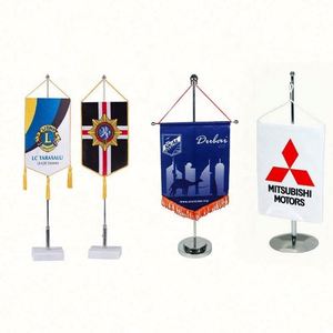 Banderas de Escritorio Personalizadas para Oficina, Impresión Digital en Poliéster, con Base y Poste de Acero Inoxidable, Suministro de Fábrica - Product Image 6