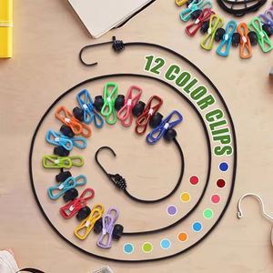 Corde à linge portable 12 pinces – Perles de verrouillage amovibles pour le camping, les voyages, l'intérieur, l'extérieur et la maison - Product Image 3
