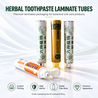 Tubes d'emballage de dentifrice en aluminium-plastique, impression UV personnalisée, contenants laminés vides 12,7-35 mm, soins bucco-dentaires