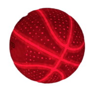 Ballon de basketball LED pour adultes, rouge, en PU, diamètre 76 cm, pour intérieur et extérieur, vente en gros d'usine, produit phare