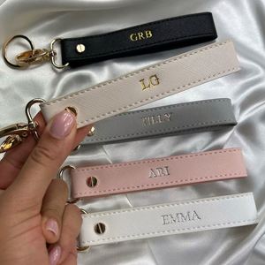 Porte-clés de voiture en cuir PU personnalisé avec logo d'usine, cordon anti-perte DIY, accessoires, cadeau, pendentif - Product Image 3