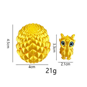 Uovo di Drago Stampato in 3D con Simpatico Drago Bambino, 4,5 cm 21g, Decorazione da Scrivania, Regalo - Product Image 1